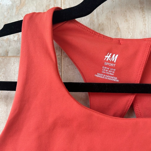 H&M Athletic Sports Bra (Medium) - Soft Red/Coral Orange - Picture 5 of 10